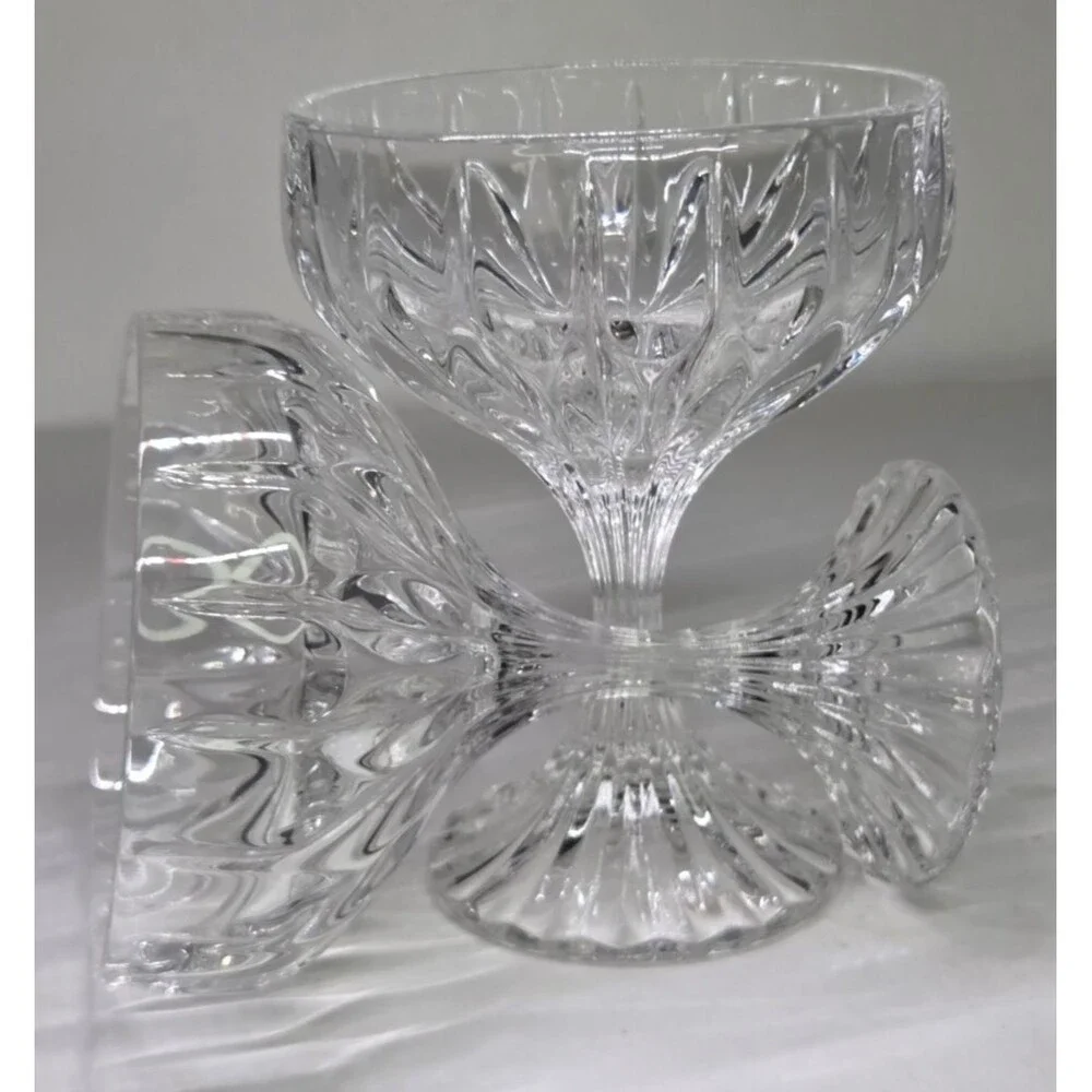 Set Of 4 Mikasa Park Lane Crystal Champagne Tall Sherbet Glasses 5 1/8